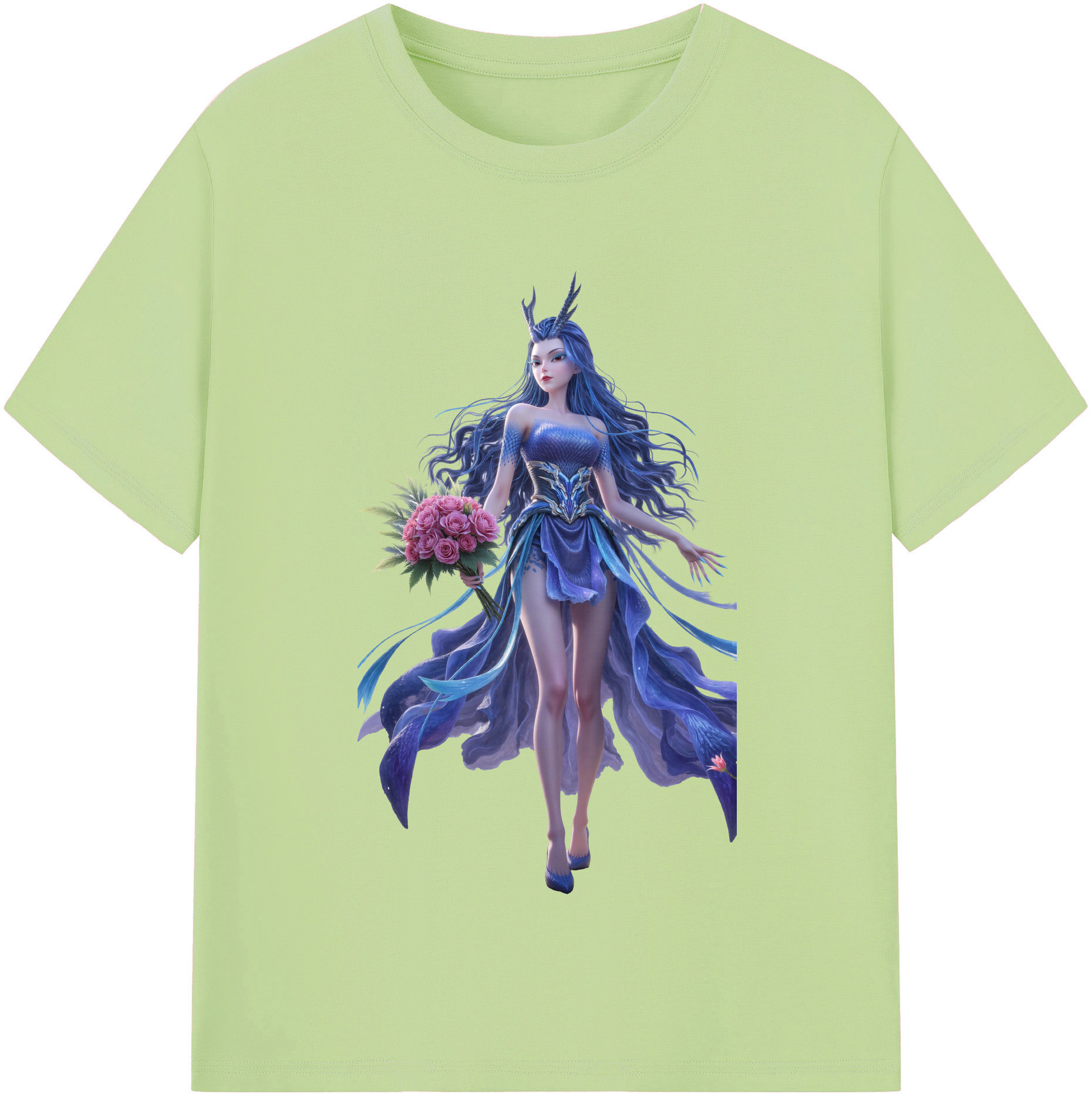 （画像用） Ne Zha 2 ナタ 魔童の大暴れ 綿100％半袖Tシャツ（フロントプリント）